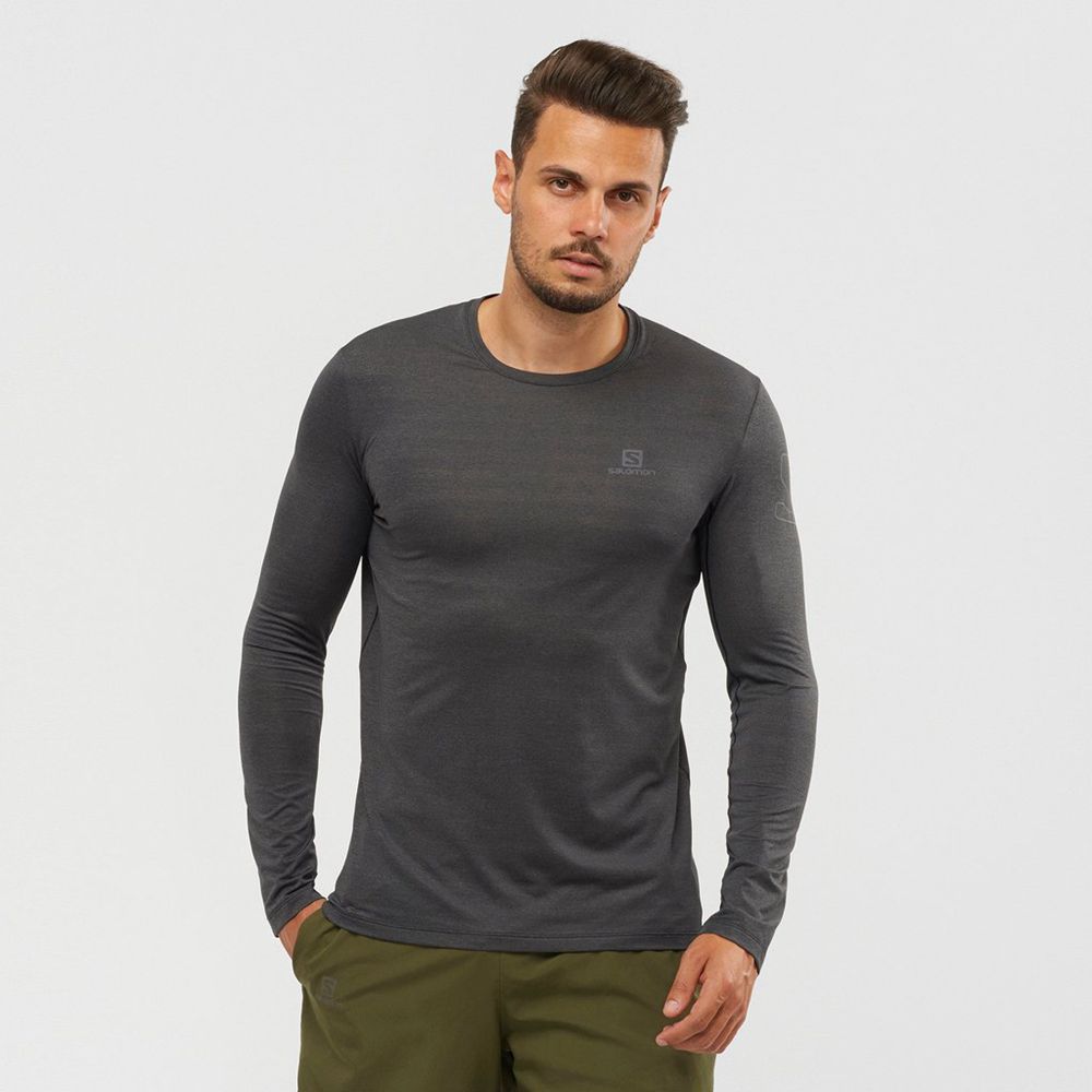 Salomon XA L/S Tops Hombre - Gris - Colombia (57602-VRMT)